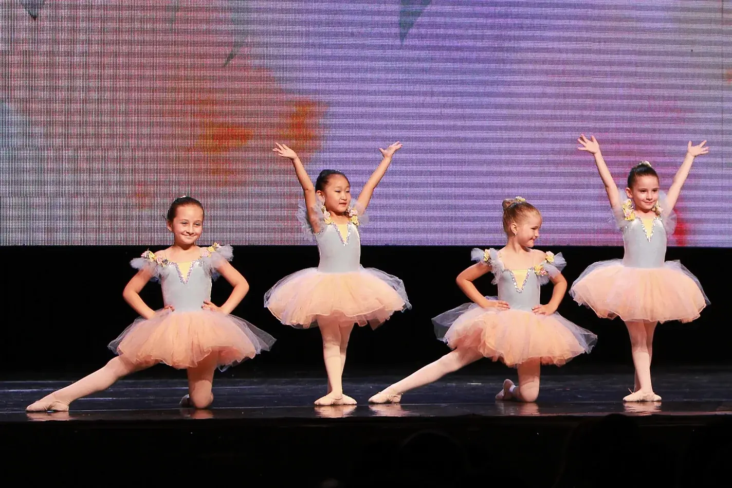 Young Nika dancers on stage