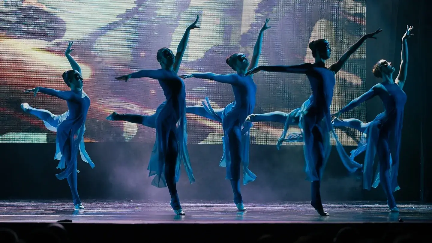 Nika Ballet students performing together on stage
